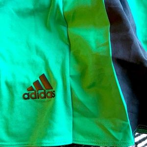 Adidas Skort Green with Blue pleats. Shorts underneath